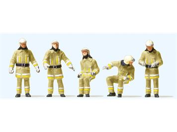 Preiser 10773 Feuerwehrmänne. Uniformfarbe, beige