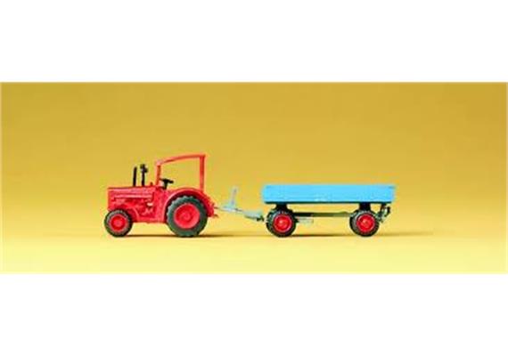 Preiser Hanomag-Schlepper mit Anhänger