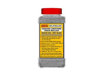 Proses PBAL-02 1 Kg echter Kalkstein-Schotter H0 (Mittelgrau)