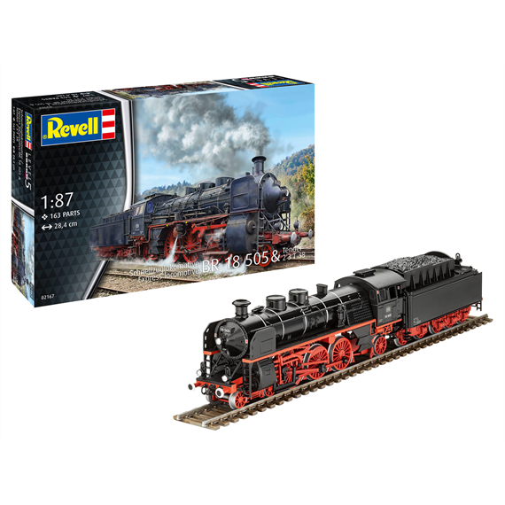 Revell 02167 Schnellzuglokomotive BR 18 505 mit Tender 2'3' T38 - Massstab 1:87