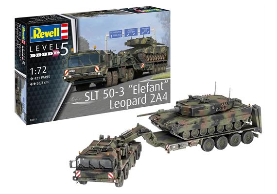 Revell 03311 SLT 50-3 "Elefant" + Leopard 2A4 - Massstab 1:72 | Bild 1