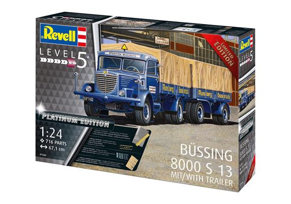 Revell 07580 Büssing 8000 S 13 mit Trailer Platinum Edition - Massstab (1:24) | Bild 6