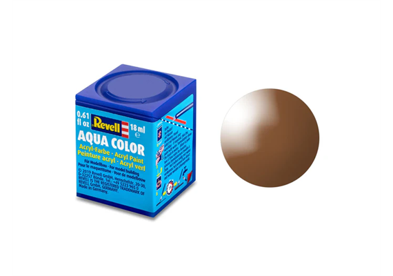 Revell 36180 lehmbraun, glaenzend - Gloss "Mud Brown"(RAL 8003)Aqua Color Acrylic 18ml | Bild 1