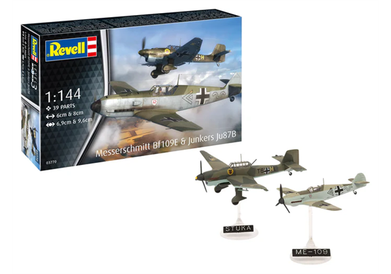 Revell 73770 Starter Kit Messerschmitt Bf109E & Ju87B Stuka - Massstab 1:144 | Bild 1