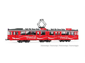 Rivarossi 2861D Strassenbahn DUEWAG GT6, "Coca Cola"-Lackierung, DCC digital (Zimo) - H0
