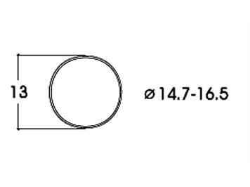 Roco 40071 Haftringsatz DC 14.7-16.5mm, 10 Stück - H0 (1:87)