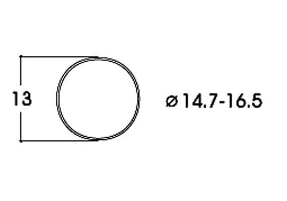 Roco 40071 Haftringsatz DC 14.7-16.5mm, 10 Stück - H0 (1:87)