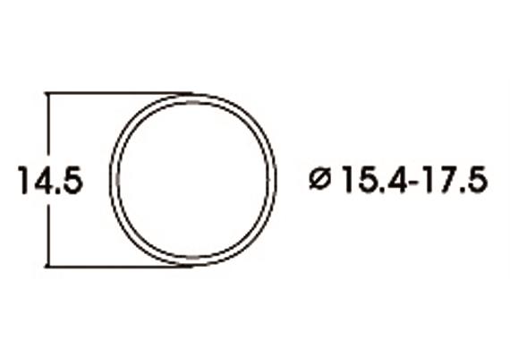 Roco 40076 Haftringsatz AC 15.4-17.5mm, 10 Stück - H0 (1:87)