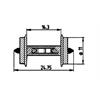 Roco 40186 Radsatz 11mm mit Widerstand für Besetztmeldung, 2 Stück - H0 (1:87)