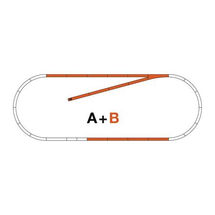 Roco 42020 ROCO LINE Gleisset B, Gleise mit Bettung - H0 (1:87)