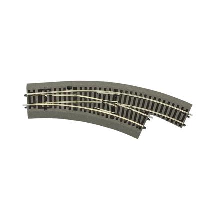 Roco 42561 Bogenweiche rechts BWr2/3 mit Handantrieb, mit Bettung - H0 (1:87)