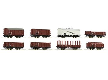 Roco 44003 8-tlg. Set: Güterwagen, DRG, Epoche II - H0 (1:87)