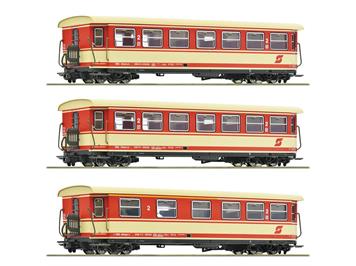 Roco 6240004 3-tlg. Set: Personenwagen, ÖBB - H0e