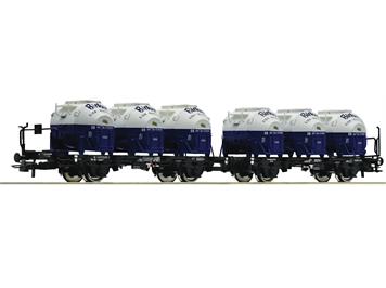 Roco 6600053 Doppeltragwageneinheit, Gattung Laabkkmms, der DB, Firma „Birkel“ - H0 (1:87)