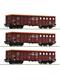 Roco 6600087 3-tlg. Set: Offene Güterwagen, Budamar - H0 (1:87)