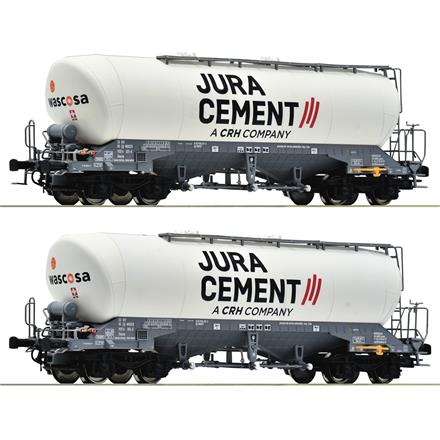 Roco 6600191 2-tlg. Set: Silowagen, Jura Cement/Wascosa - H0 (1:87)