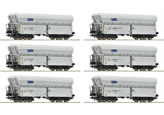 Roco 6600220 Selbstentladewagen "GATX" 6teilig - H0 (1:87)