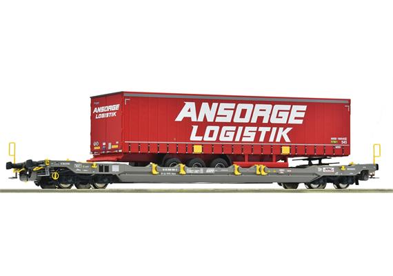 Roco 6600222 Taschenwagen, Gattung Sdgnss/T5 der Hupac "Ansorge" - H0 (1:87)