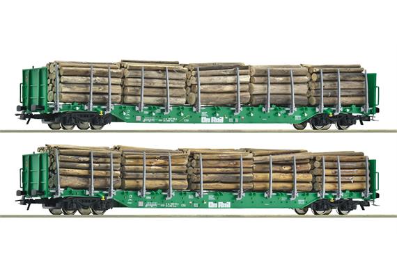 Roco 6600319 2-tlg. Set Rungenwagen beladen, OnRail - H0 (1:87)