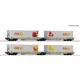 Roco 6600323 2-tlg. Set 2: Doppeltaschen-Gelenkwagen T2000, railCare "coop" - H0 (1:87)