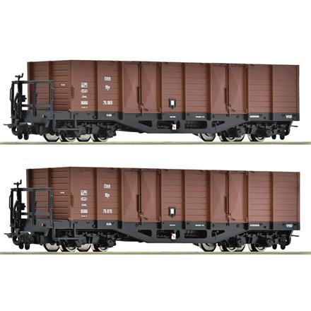 Roco 6640004 2-tlg. Set: Offene Güterwagen, ÖBB - H0e (1:87)