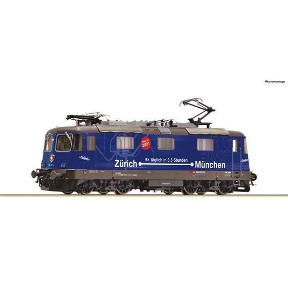 Roco 71413 SBB Re 421 371-6 „Zürich–München" Werbung, DC 2L, digital DCC/MM mit Sound, H0