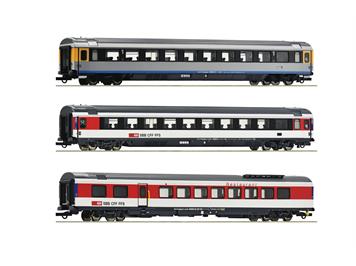 Roco 74021 3-tlg. Set 1: EuroCity-Wagen EC 7, SBB - H0 (1:87)