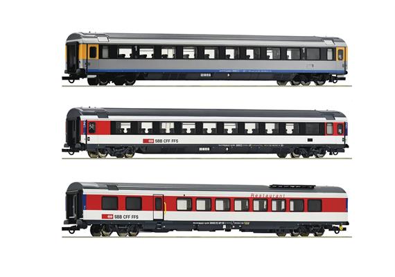 Roco 74021 3-tlg. Set 1: EuroCity-Wagen EC 7, SBB - H0 (1:87)
