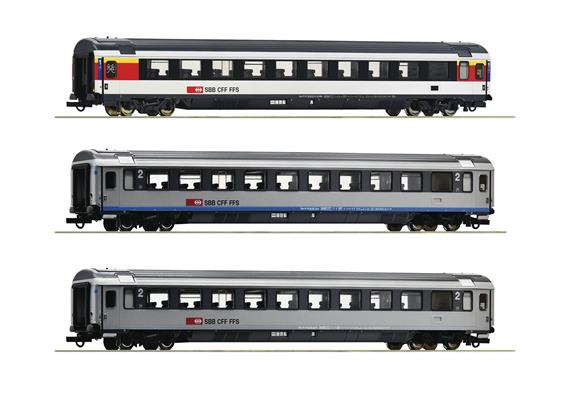 Roco 74022 3-tlg. Set 2: EuroCity-Wagen EC 7, SBB - H0 (1:87)