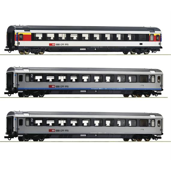 Roco 74022 3-tlg. Set 2: EuroCity-Wagen EC 7, SBB - H0 (1:87)