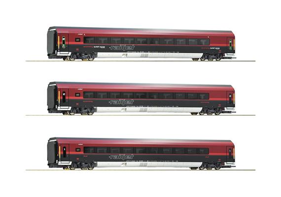 Roco 74087 3-tlg. Set: Railjet, ÖBB, Ausführung mit Zonenbeschriftung