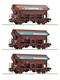 Roco 77052 3-tlg. Set: Schwenkdachwagen, DB, „Quarzwerke“ - H0 (1:87)