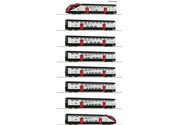 Roco 7720007 8-tlg. Set: Doppelstockzug RABe 502, SBB, AC 3L, digital/Sound - H0 (1:87) | Bild 2