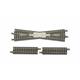 Rokuhan R020 Kreuzung 112,8 mm, 13° + 2 x 53,6 mm Gleis gerade - Z (1:220)