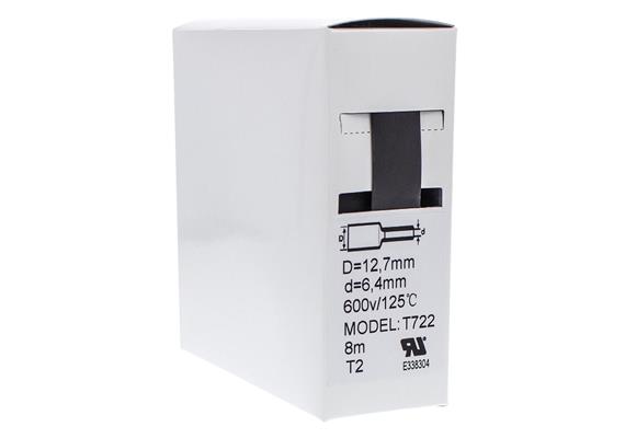 Schrumpfschlauch-Box, schwarz, 8 m, Durchmesser 12,7 mm