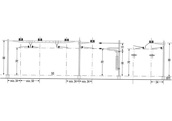 Sommerfeldt 370 Quertragwerk komplett mit 2 Masten, Bausatz - H0/H0m (1:87) | Bild 2
