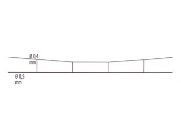 Sommerfeldt 183 Profifahrdraht verkupfert 0,4/0,5 x 380 mm, 5 Stück, H0/H0m