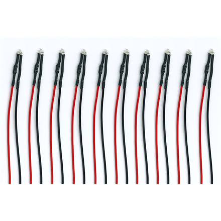 Tams 81-30136-10 LED rot 1,8 mm, mit Anschlussdrähten und Vorwiderstand, 10-24 V, Low Cost