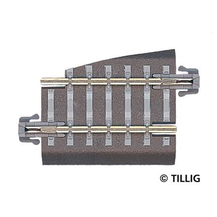 Tillig 83722 Bettungsgleis grau Gleisstück G5 Pass-Stück links, Länge 36 mm - H0m (1:87)