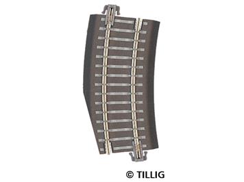 Tillig 83723 Bettungsgleis grau Gleisstück R22 Pass-Stück rechts R353 mm / 15°