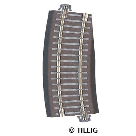 Tillig 83725 Bettungsgleis grau Gleisstück R12/22 Pass-Stück rechts R310 - 353 mm / 15°