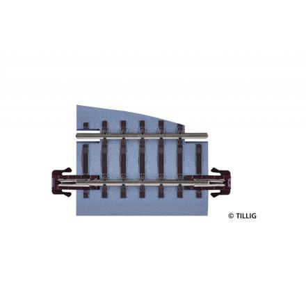 Tillig 83728 Bettungsgleis braun Gleisstück G5 Pass-Stück links, Länge 36 mm