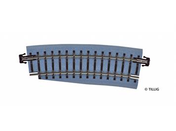 Tillig 83732 Bettungsgleis braun Gleisstück R12/22 Pass-Stück links R310-353 mm / 15°