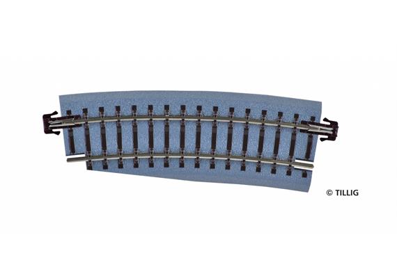 Tillig 83732 Bettungsgleis braun Gleisstück R12/22 Pass-Stück links R310-353 mm / 15°