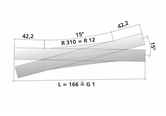 Tillig 83790 Doppelkreuzungsweiche 15 ° mit Antrieb, Bettungsgleis grau | Bild 2