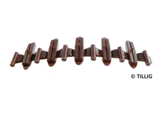 Tillig 85502 Isolierschienenverbinder braun, 20 Stück - H0 (1:87)