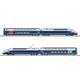 TRIX 22381 Hochgeschwindigkeitszug TGV Euroduplex, DC, mfx/DCC mit Sound, H0 (1:87)