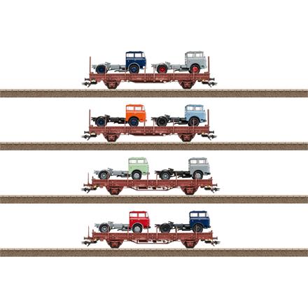 TRIX 24190 Güterwagen-Set Fahrzeugtransport der Deutschen Reichsbahn DR/DDR - H0 (1:87)