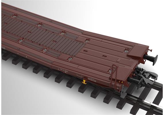 TRIX 24428 Flachwagen-Paar Laads 800B mit vier VW Crafter beladen - H0 (1:87) | Bild 3