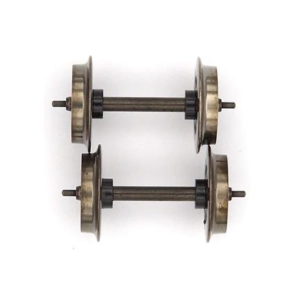 Trix E32360009 Radsatz Doppelspeichen schwarz, 25,4, Gleichstrom, 2 Stück - H0 (1:87)